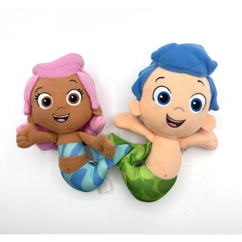 Fisher Price Mattel 2012-2013 Bubble Guppies Gil Molly Plush Mermaids 8”